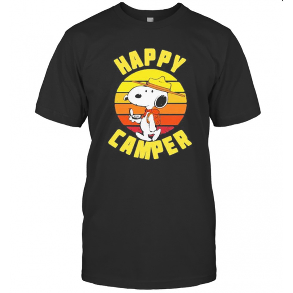 Snoopy Happy Camper  Retro T-Shirt